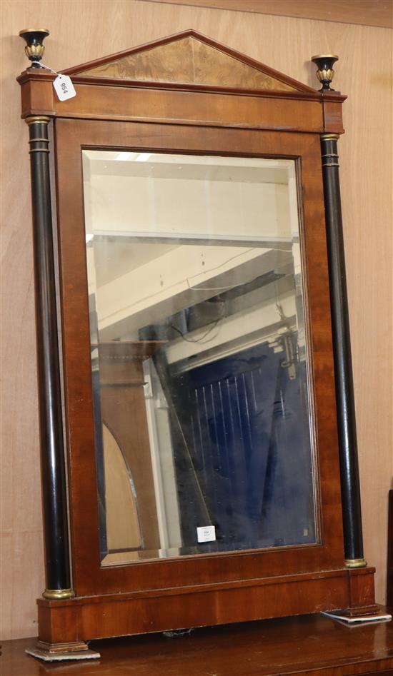 A Federal-style mahogany and ash mirror W.82cm